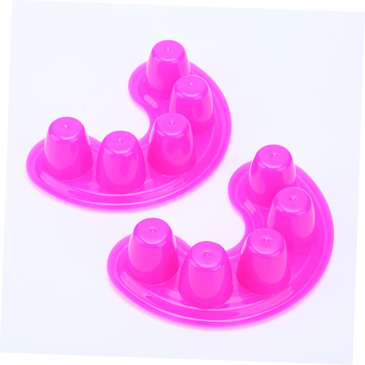 PartyKindom Diy Manicure Set 6pcs 5-hole Nail Soaking Bowls for Nail Treatment Soak off Cuticle Care