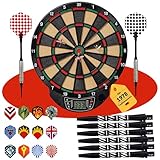 SOUNDEFFEKTE & LCD-ANZEIGE - Die Dartscheibe besitzt eine Anzeige, um u.a. den aktuellen Spielstand anzuzeigen. Außerdem kann sie Soundeffekte abspielen, wie bei einem echten Dart-Turnier