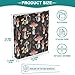 Watercolor Red Mushroom Black 3 Ring Binder 1.5