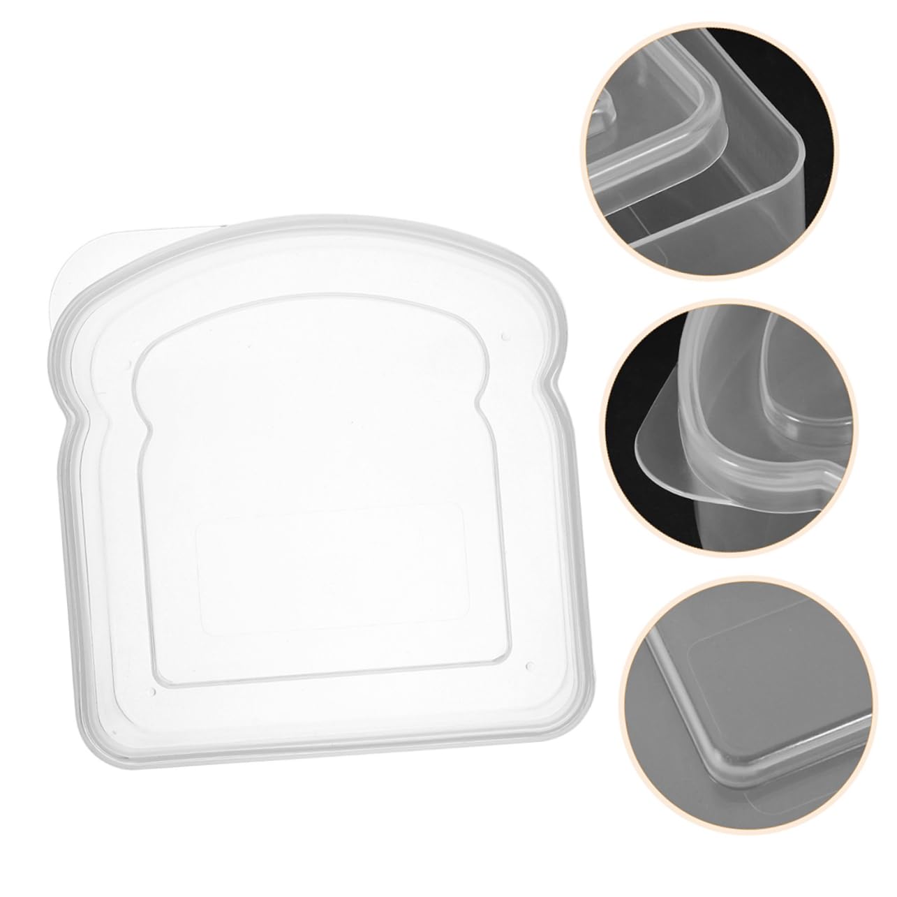 IMIKEYA 10pezzi Scatola Per Pane Riutilizzabile Contenitore Trasparente Per Sandwich e Snack Compatte Per Frigorifero e Conservazione Cibo