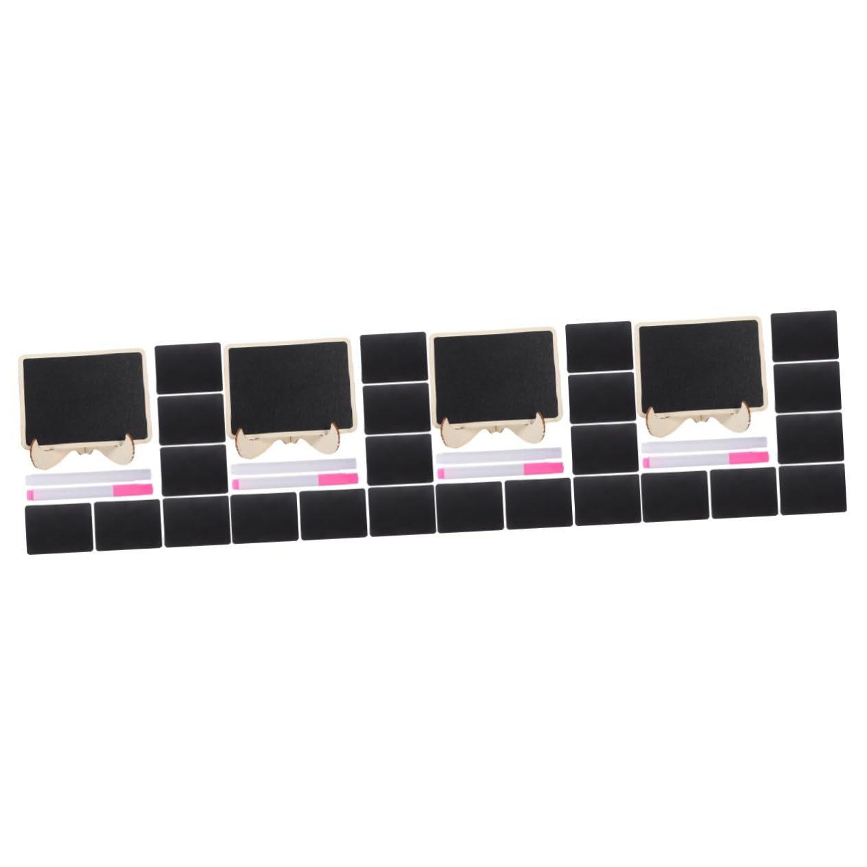OSALADI 4 Ensembles Mini Ardoise pour Écriture Tableau Décoratif pour Restaurants et Événements de Ardoises avec Films et Stylos