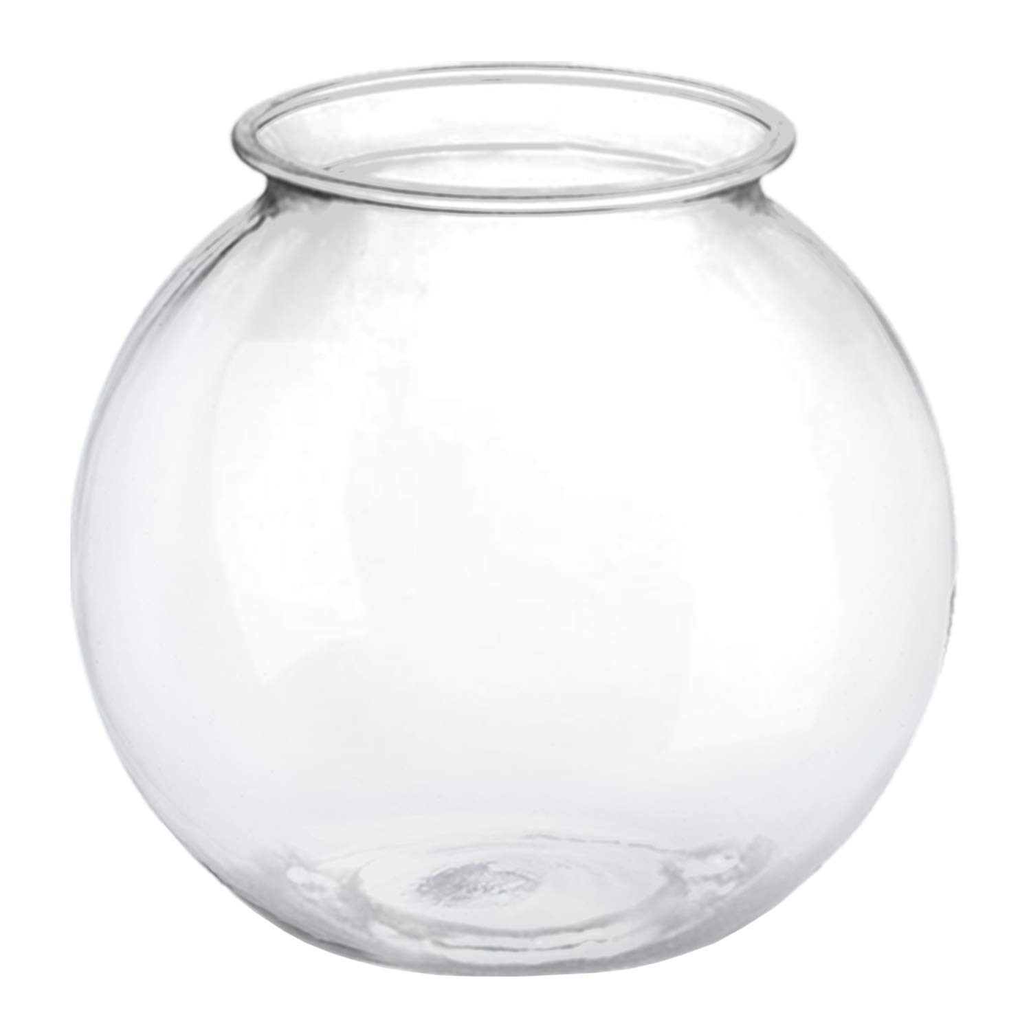 Kicko Plastic Decorative Fish bowl - Clear Bowls for Game Accessory, Parties or as Vases for Centerpieces - 16 Ounce Disposable Tub for Party Drinks - Ornament or Sweet Treats Holder, 12 Pack