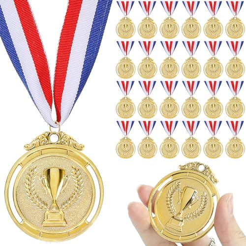 24 Stück Kinder Fußball Medaillen Set – 5 cm Goldmedaillen aus Metall mit Band, Preis Medaillen für Kindergeburtstag, Sporttag, Schulwettbewerb, Party, Turnier, Mannschaftsgeschenk 24 Stück Kinder Fußball Medaillen Set – 5 cm Goldmedaillen aus Metall mit Band, Preis Medaillen für Kindergeburtstag, Sporttag, Schulwettbewerb, Party, Turnier, Mannschaftsgeschenk