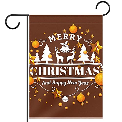 Drapeau de jardin bienvenue Noël décoration extérieure Nouvel An toutes saisons