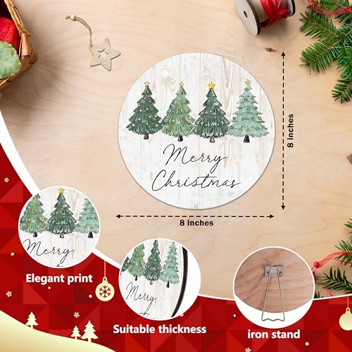 Panneau décoratif en bois de Noël compact pour petits espaces de bureau