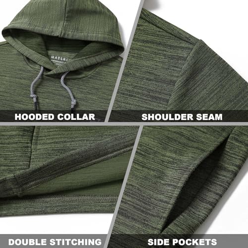 Image of M MAELREG Hoodies for Men Golf Fleece Hooded Sweatshirts Dry Fit Athletic Lightweight Casual Midlayer Mens Hoodies Pullover