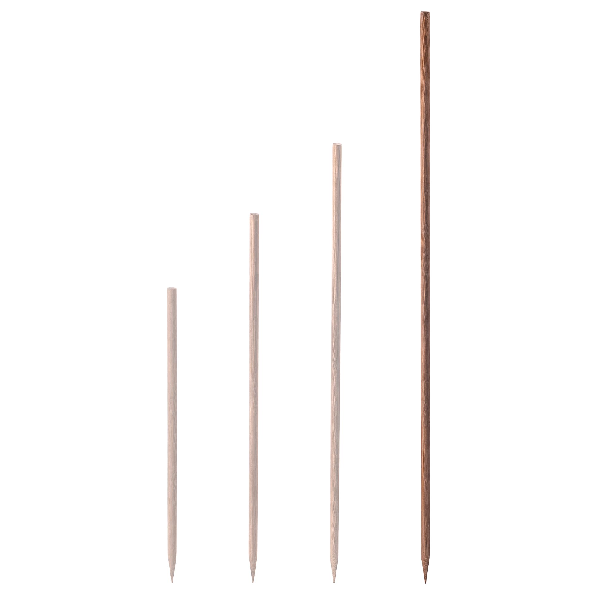 KADAX Varillas de madera de 150 cm x 23 mm, juego de 20 varillas de madera impregnada, estacas de madera como ayuda para plantas, árboles, tomates y arbustos, varillas de tomate