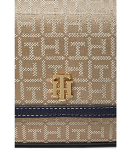 Tommy Hilfiger Liv II Flap Crossbody Square Monogram Jacquard Khaki Tonal One Size4