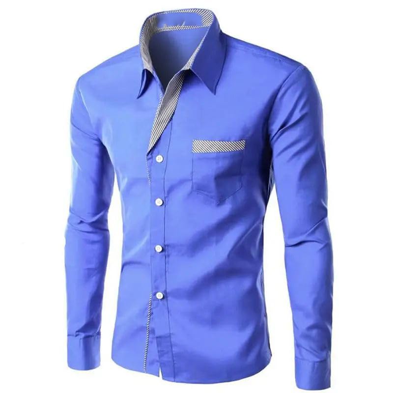 Chemise à manches longues pour homme coupe ajustée