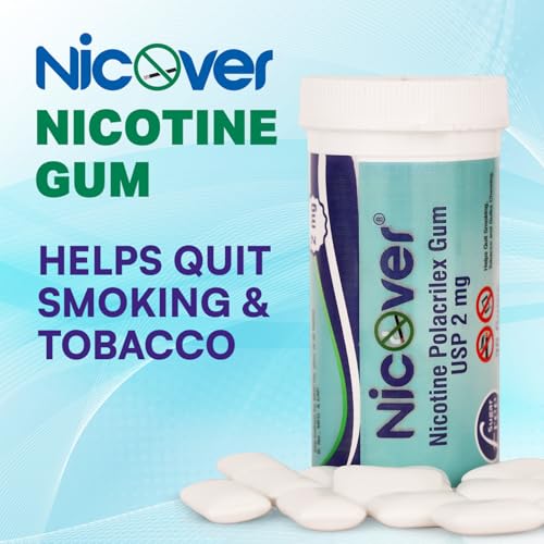 Image of Nicotine Polacrilex Gum USP 2mg - Sugar Free | Helps Quit Smoking, Tobacco & Gutka Chewing | 30 Gums Pack