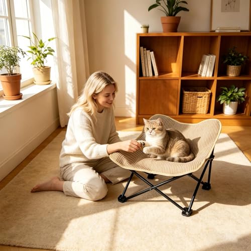 Chaise longue pour animaux de compagnie et lit à gratter pour chat avec cadre en métal - 3