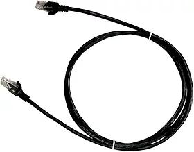 PlusCable Cabo de Rede Preto 10Metros PC-ETH6U100BK Cat.6 Patch Cord - Conector RJ45 Revestido em PVC Tranferência de Dados Gigabit Conexão em Rede CFTV