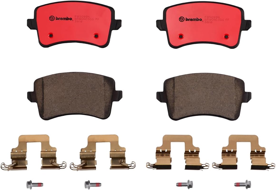 Brembo P85099N Premium Ceramic Rear Disc Brake Pad Set AUDI OE# 8K0698451B