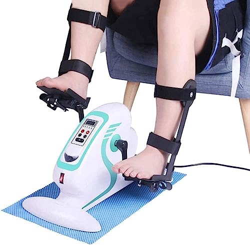 Fitness Motorized Pedal Ejercitador Eléctrico Mini Bicicleta Estática, Portátil Home Office Pierna Brazo Pie Bicicleta Con Pantalla LCD Mini Ciclismo Entrenador Ejercicio Estacionario Pierna Peddler