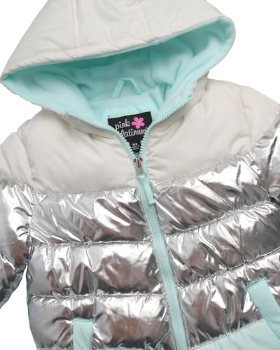 Image of Pink Platinum Girls Snowsuit 2-Piece Insulated Hooded Jacket & Bib