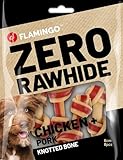 Zero Rawhide GEKNOTETER Knochen MIT Huhn UND Schwein 6CM 8ST 144G