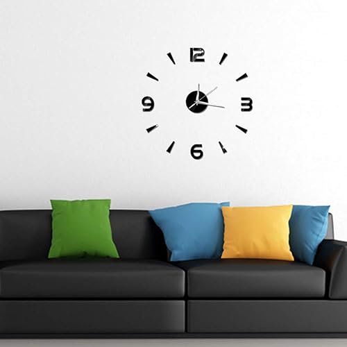 Miniatura 8 de Calcomanía de reloj de pared con espejo acrílico, decoración moderna de reloj para el hogar, la oficina y la habitación, reloj de pared decorativo