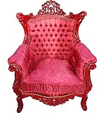 Largeur : 85 cm Casa Padrino Fauteuil Baroque \'AL Capone\' Mod3 Bordeaux Motif/marron Rouge meubles de style antique – Édition limitée