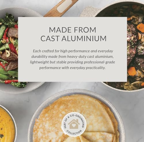 Cooksmart Signature - Cacerola con tapa de 24 cm, color frambuesa, aluminio fundido y cerámica antiadherente, compatible con placas de inducción, gas, cerámica y eléctricas, apta para lavavajillas - imagen 6