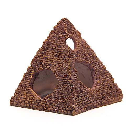 Aquarium Hars Egyptische Piramide Rockery Verbergen Grot Vis Tank Ornament Decor Nieuwe aquarium decoratie vis tank ornament aquarium decor kunstmatige landschap voor vis tank grot buis leisteen set vuurtoren - Image 4