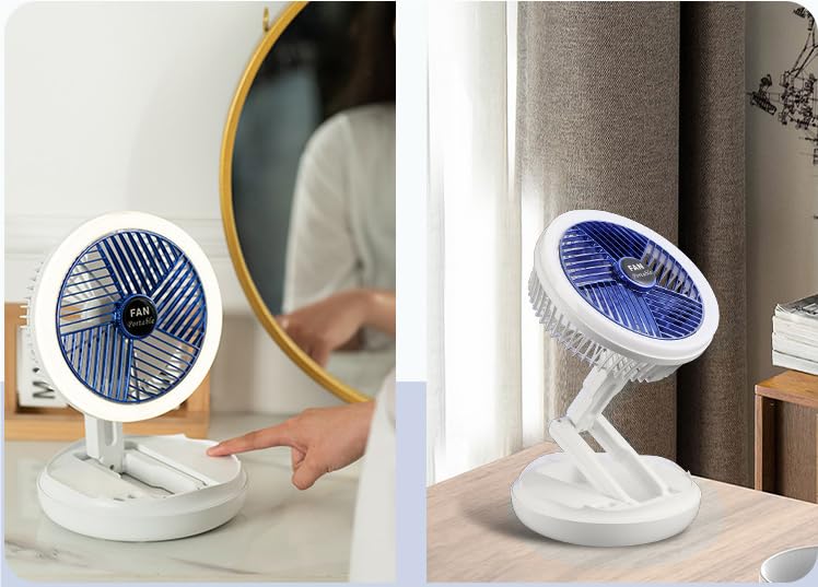 Ventilateur de bureau pliable silencieux à 3 vitesses