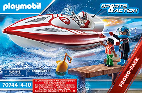 PLAYMOBIL Sports & Action 70744 Speedboot mit Unterwassermotor, Schwimmfähig, Ab 4 Jahren – Bild 4