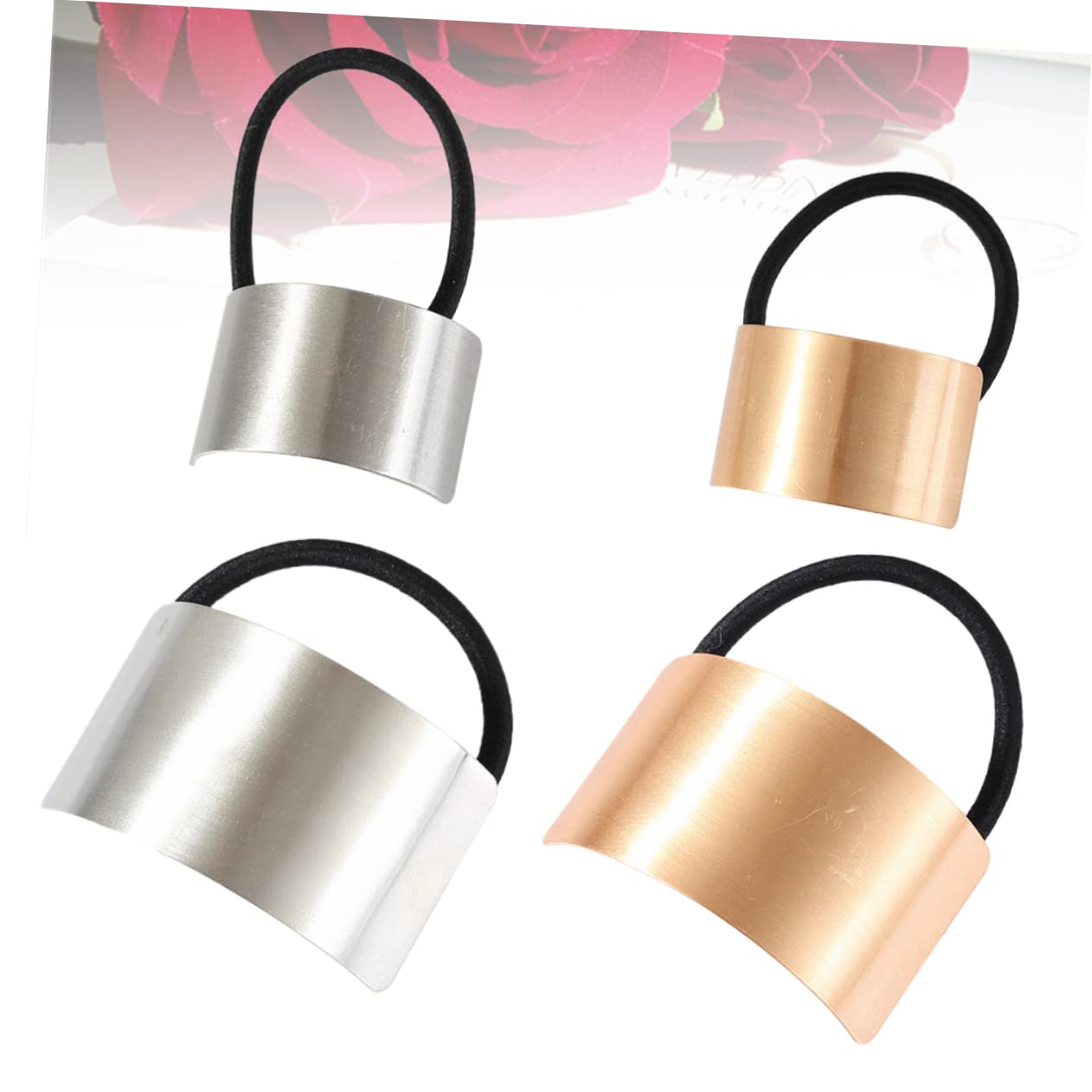 FRCOLOR 12 piezas anillo de pelo elástico bandas para el pelo de mujer goma para el pelo para niñas goma para el pelo para mujeres diadema de metal coleta coleta gomas para el pelo sombrero