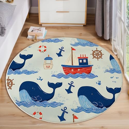 Tapis baleine lavable et antidérapant grand format bleu clair - 2