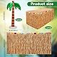 Hawaiian Luau Tisch Rock Set 3pcs Hawaiian Party Dekorationen 9.6ft Gras Tischdecken mit Hibiskus Blumen und aufblasbarem Palmenbaum für Sommer Pool Hawaiian Beach Party (Yellow)