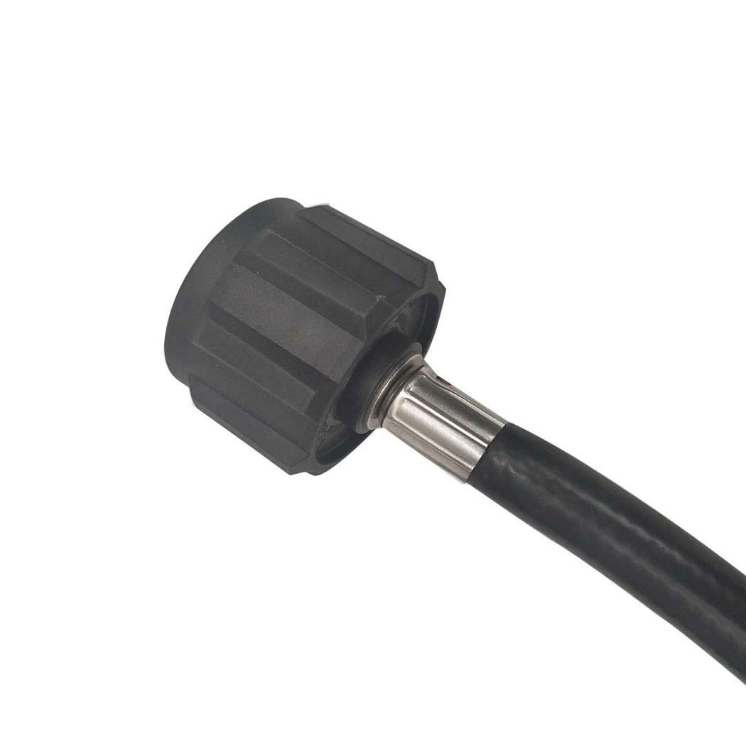 METER STAR Adapter do napełniania propanem do zbiorników 1 funta z zaworem sterującym ON-Off i wężem o długości 80 cm, 350 PSI wysokociśnieniowy grill kempingowy typu QCC1 zestaw do uzupełniania propanem