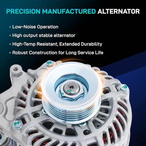 Image of New Alternator Replacement Fit for Honda Civic 2012-2015, HR-V 16 17 18, for Acura ILX 2013 2014 2015, 1.5L 1.8L 2.0L 2.4L 12V 95A 11537N