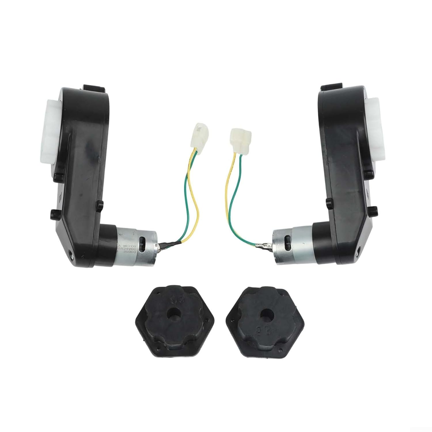 24V RS555 Motor Kit 35000RPM Steel Transmission Children Car Upgrade Low Noise 18-24V DC 2-Pack