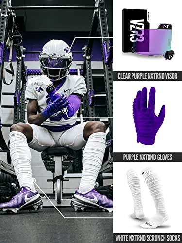 Nxtrnd Xtd Scrunch Football Socks, Extra Long Padded Sport Socks For Men & Boys (White, S/M) #TOP4