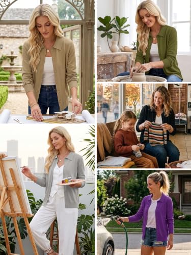 Image of Heymoments Womens Lightweight Cardigan Sweaters Fall Outfits