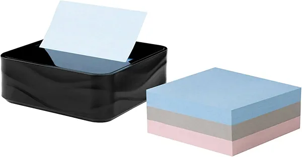 Post-it Note Dispenser Modern Black Pack Includes Dispenser and 3 Super Sticky Pop-up Sticky Notes Pads 2X The Sticking Power (WAVE-330-BKVP)