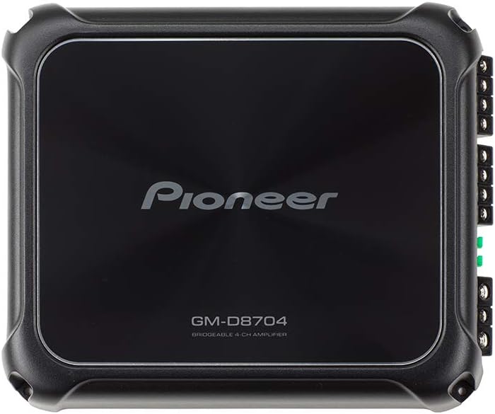 Pioneer 4CH AMP/150WX4/BASSBOOST REM, Black (GM-D8704)