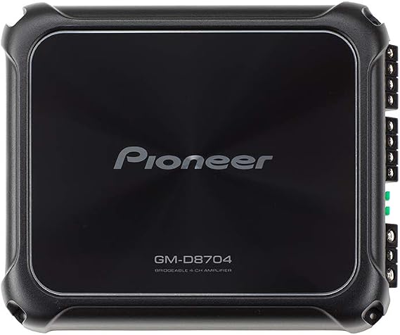 Pioneer 4CH AMP/150WX4/BASSBOOST REM, Black (GM-D8704)