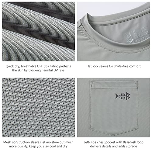 Image of BASSDASH Men's UPF 50+ Performance Long Sleeve T-Shirt UV Sun Protection Fishing Hiking Sports Shirts