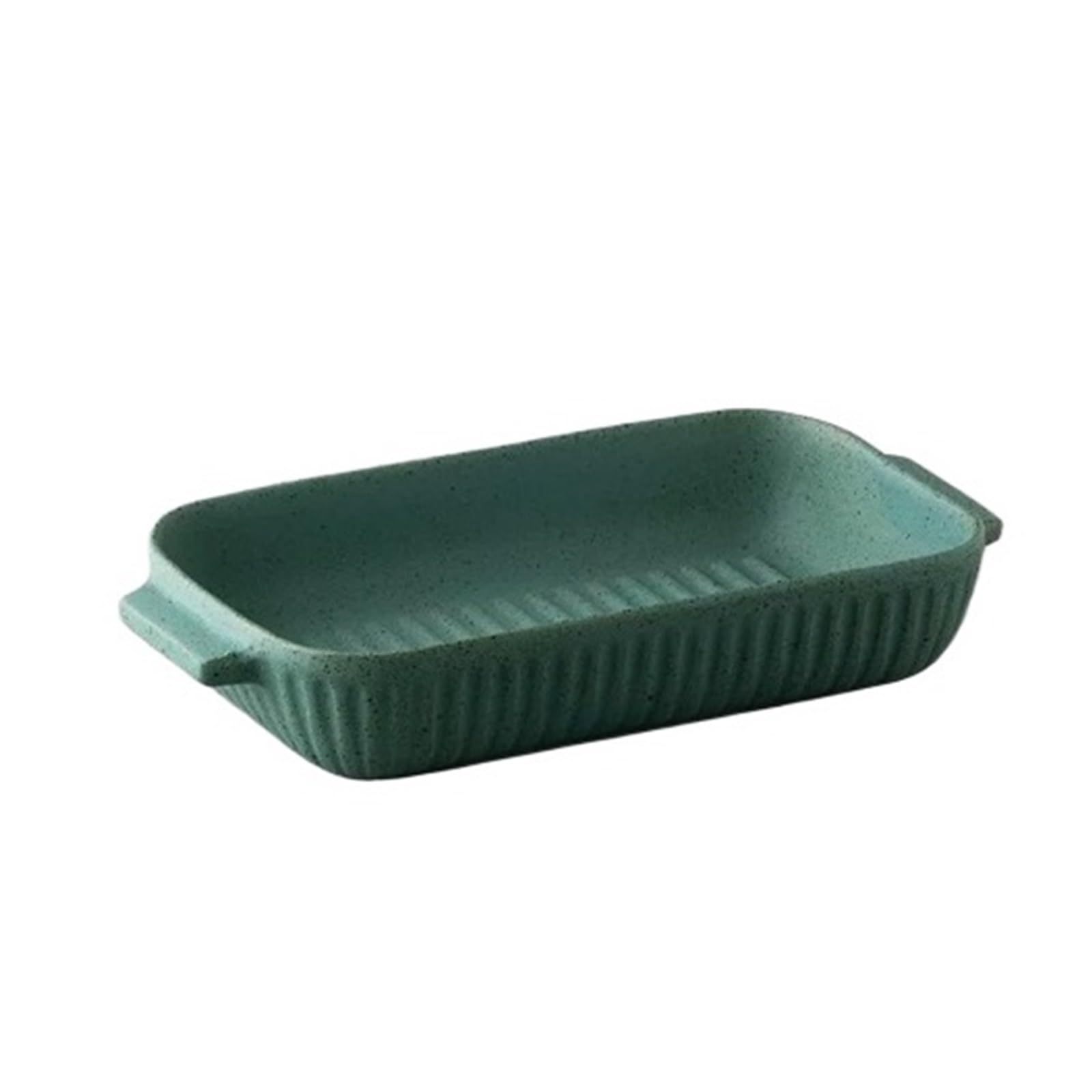 Casseruola Teglia rettangolare in ceramica con manici for l'uso Cucina(Green)
