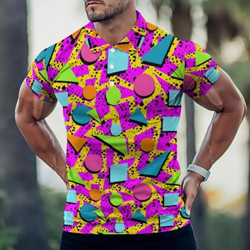 Camisetas polo para hombre, secado rápido y transpirable, con estiramiento 4 vías y protección UPF 50, manga corta miniatura 2