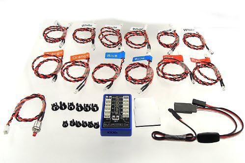 Soondar 12 LED 4 operation modes Multi-color RC Car Flashing Light Lamp System 4.8-6.0V