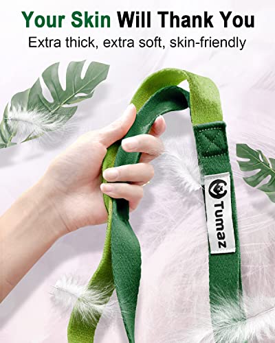 Tumaz Stretching Strap - 10 Loops & Non-Elastic Yoga Strap - Perfect Home Workout Stretch Strap for Physical Therapy, Yoga, Pilates, Flexibility