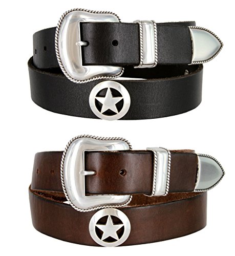 Marshall Star Conchos Western Full Grain Leather Belt 1-1/2" (38mm) Wide4