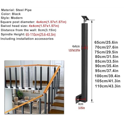 Rampe escalier ajustable à 270° pour entrée de cour