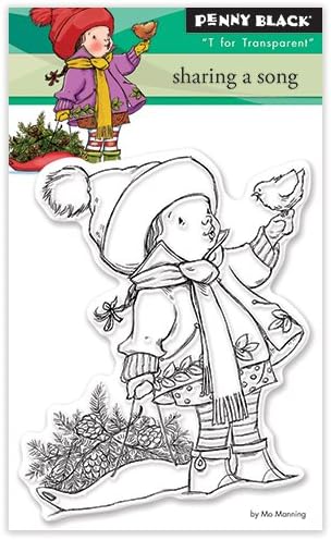 Penny Black 30-389 Clear Set Clear Stamp Set, 30-389,Sharing A Song