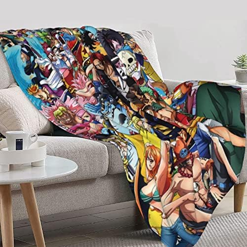 Japanese Anime Cartoon Throw Blanket Flannel Soft Cozy Warm Lightweight Blanket for Home Bedding Living Room Kids Adults 50"x40"