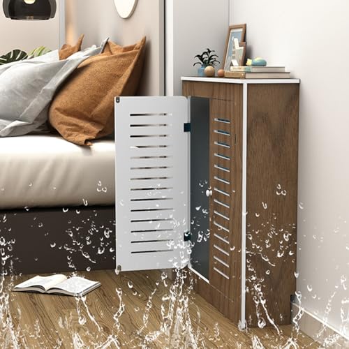 Gabinete de piso de baño y cubierta de radiador para ganar espacio útil 4