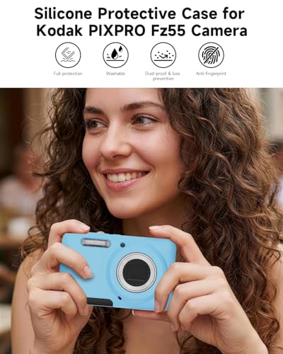 Funda de silicona para cámara Kodak PIXPRO FZ55 color azul miniatura 7