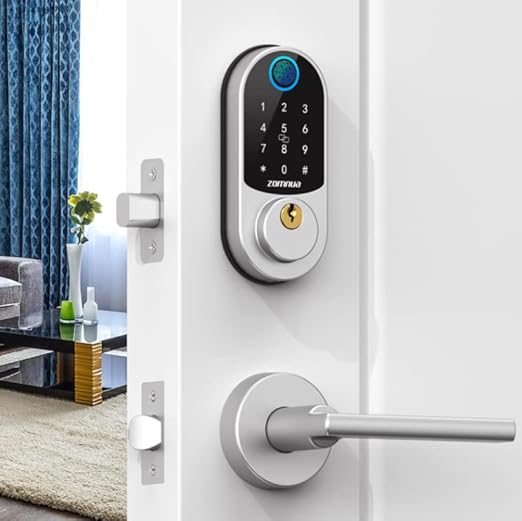 Fingerprint Front Door Lock Set Zomnua Keyless Entry Door