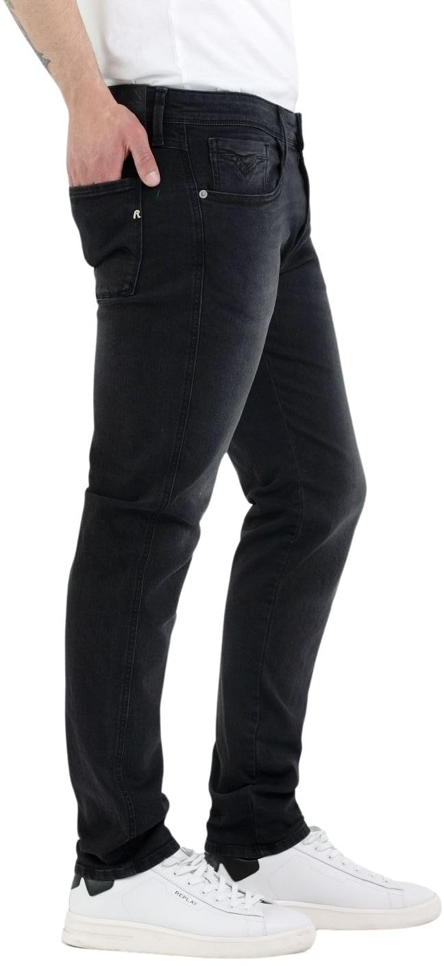 Replay Jeans Anbass Slim Fit da Uomo con Power Stretch